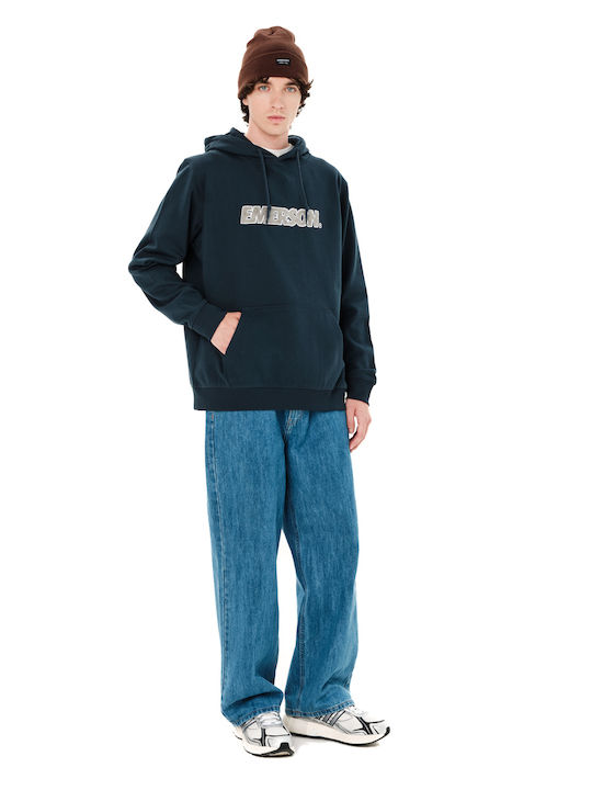Sweatshirt mit Kapuze Petrol Blau 262.EM20.12
