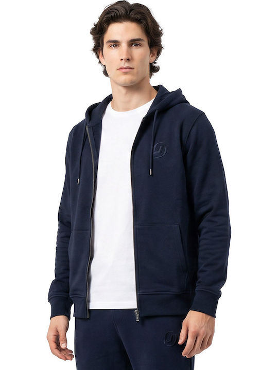 Blue Hooded Cardigan