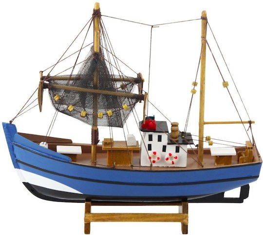 Lean Toys Риболовна Лодка Моделна Фигура Кораб Синя