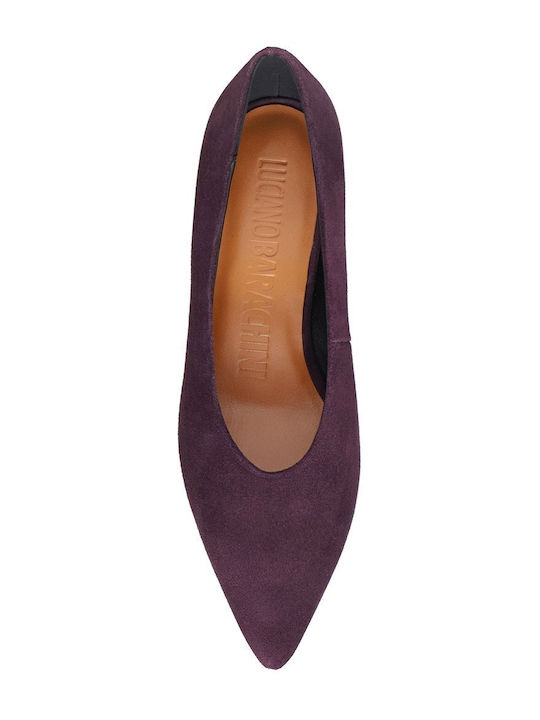 Suede Heels Purple
