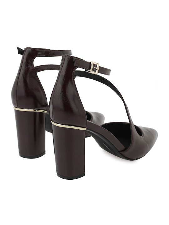 Burgundy High Heel Pumps