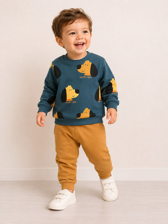 Kinder Sweatpants Set Petrol Blau G338