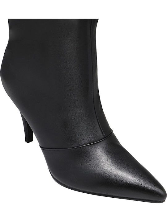 Leder Damenstiefel Schwarz