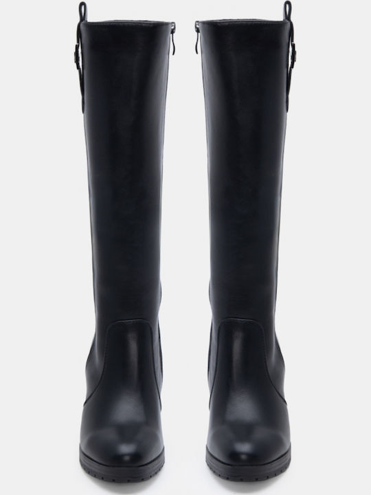 Wildleder Damenstiefel Schwarz
