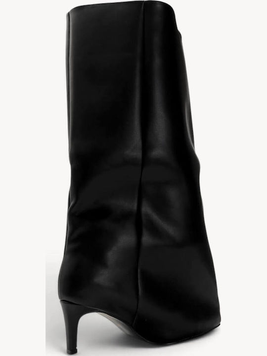 Schwarze Damenstiefel Isio Korpus Dünner Absatz