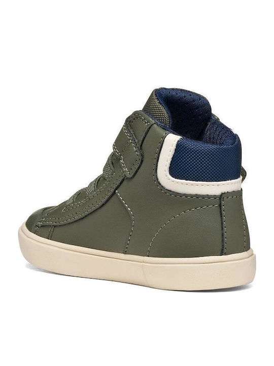 B Gisli Kids Sneakers Anatomic with Hoop & Loop Closure Khaki
