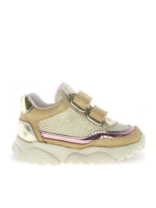 Kids Sneakers Anatomic with Hoop & Loop Closure Gold