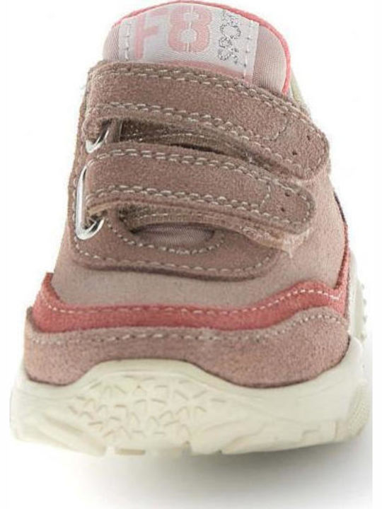 Kids Anatomic Sneakers With Hoop & Loop Closure Pink