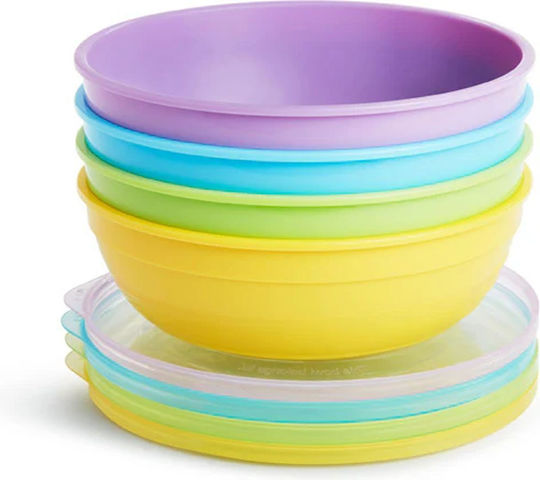 Munchkin Set Pentru Copii de Recipient Pentru Mâncare din Silicon Multicolor 4 Bucăți