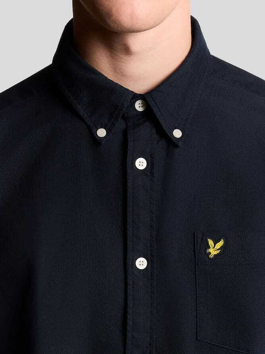 Long Sleeve Shirt in Wide Line Dark Navy
