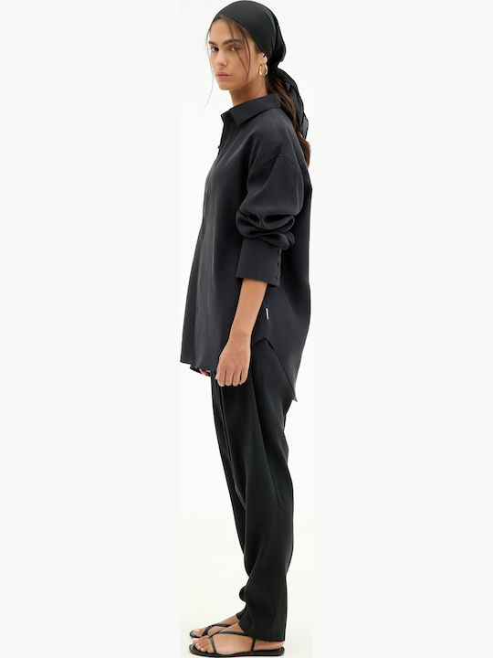 Long Sleeve Shirt In Regular Fit Black