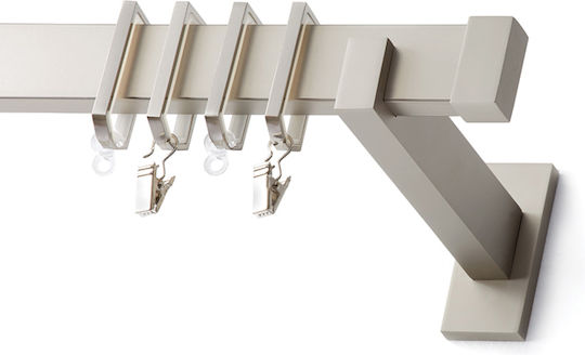 Anartisi Metallische Vorhangstange Moris Einzeln 200cm Nickel Matt