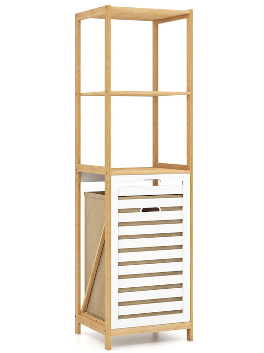 Costway Καλάθι Απλύτων Bamboo Λευκό
