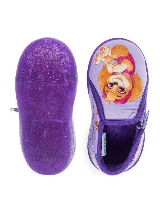 Frozen Kinderhausschuhe Stiefel Flieder