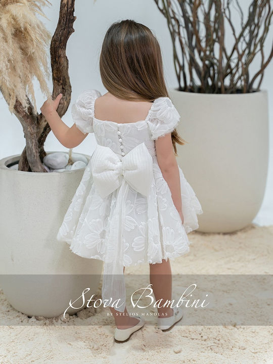 Stova Bambini Rochie de Botez Albă