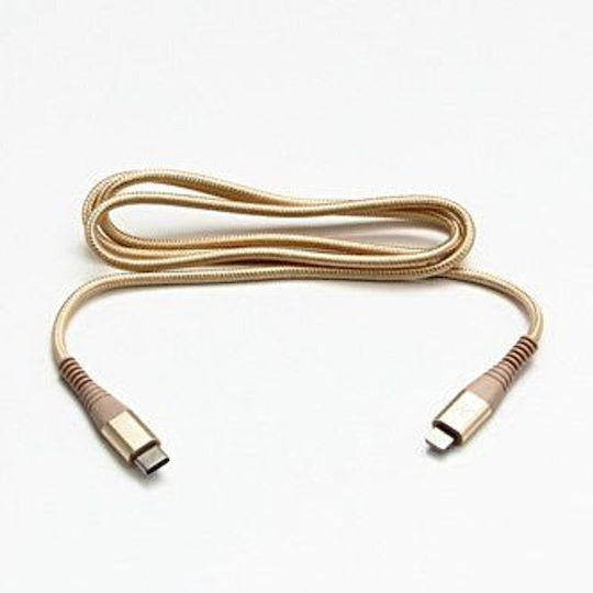 Logo Collection Редовна USB-C към Lightning кабел Златист 1м
