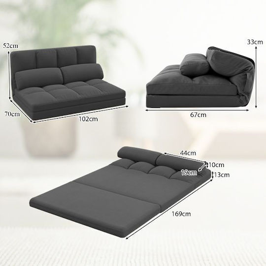 Vielseitiger Sitzsack & Pouf Couch Dunkelgrau
