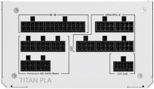 Montech Titan PLA 1000W 1000W Μαύρο Τροφοδοτικό Υπολογιστή Full Modular 80 Plus Platinum