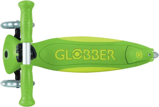 Globber Παιδικό Πατίνι Αναδιπλούμενο Elite Lights Τρίτροχο με Led Φωτισμό για 3+ Ετών Πράσινο