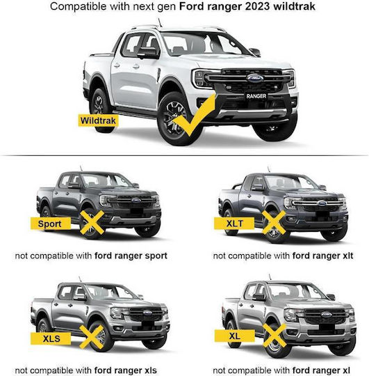 Ford Ranger T9 2023+ Wildtrack Wheel Fenders 6 Pieces
