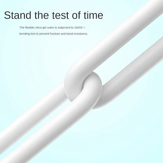 Leewello USB 2.0 Cable USB-C male - USB-C 60W PD Λευκό 1m 783216