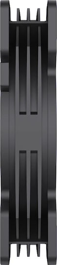 GameMax FN12A-S5 Вентилатор за кутия 120mm (1600rpm / 41cfm) с RGB Осветление и Свързване 3-Pin / 4-Pin PWM