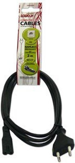 Logo Collection Euro - IEC C7 Cable 2m Μαύρο 24614