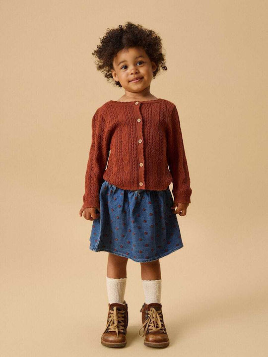 Kids Cotton Cardigan Maple Syrup