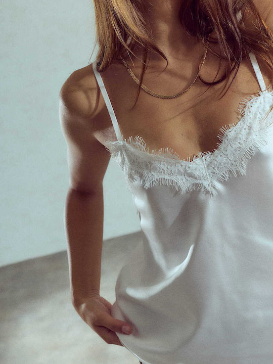 Celestino Lingerie Λεπτομέρειες Δαντέλας Λευκό
