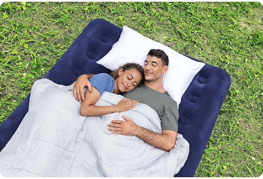 Bestway Надуваем Матрак за Сън Двоен с Ръчна Помпа 191x137x22см. Син