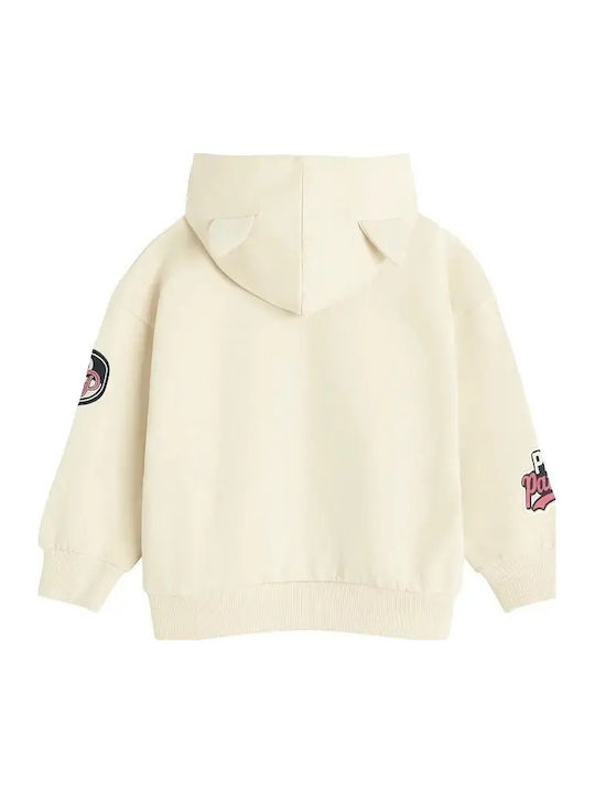 Kinder-Sweatshirt mit Beige Kapuze