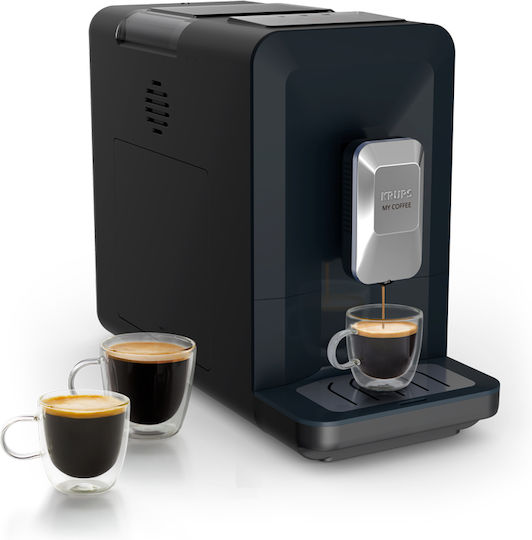 Krups My Coffee Αυτόματη Μηχανή Espresso 1690W Πίεσης 15bar με Μύλο Άλεσης Dark Blue EA2004E0