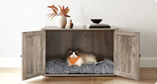 Feandrea Grey Cat Toilet W80 x D53 x H50cm