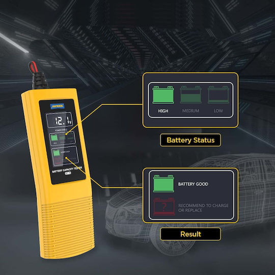 Autool BT70 Дигитален Тестер за батерии с крокодилски щипки