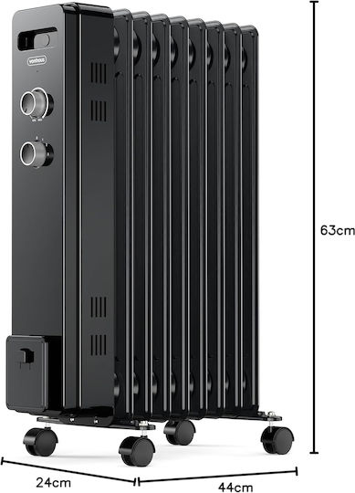 Καλοριφέρ Λαδιού με 9 Φέτες 2000W