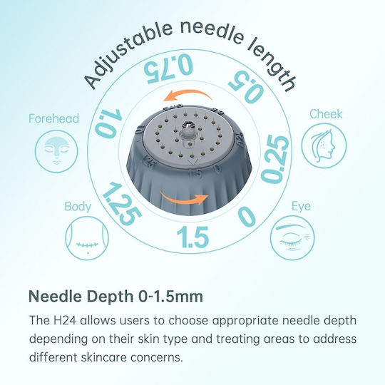 Dispozitiv de Masaj Facial Flacon Dr Pen Bio Needle Introducere Seruri în Piele Adâncime Reglabilă 0-1 5 Mm 24 Ace de Titan Capacitate 10 Ml