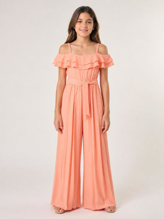 Kids' Fabric Jumpsuit Pink