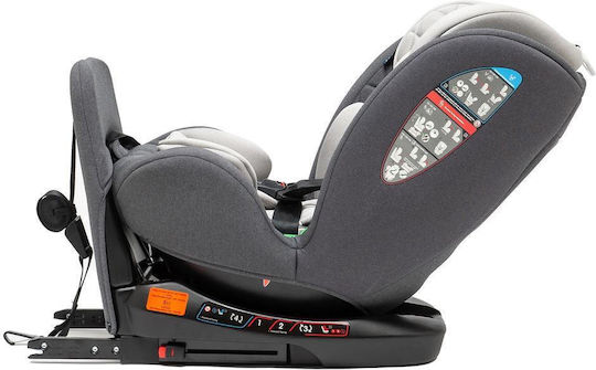 Juju Total 360 I-Size Kindersitz Auto mit ISOfix Graues