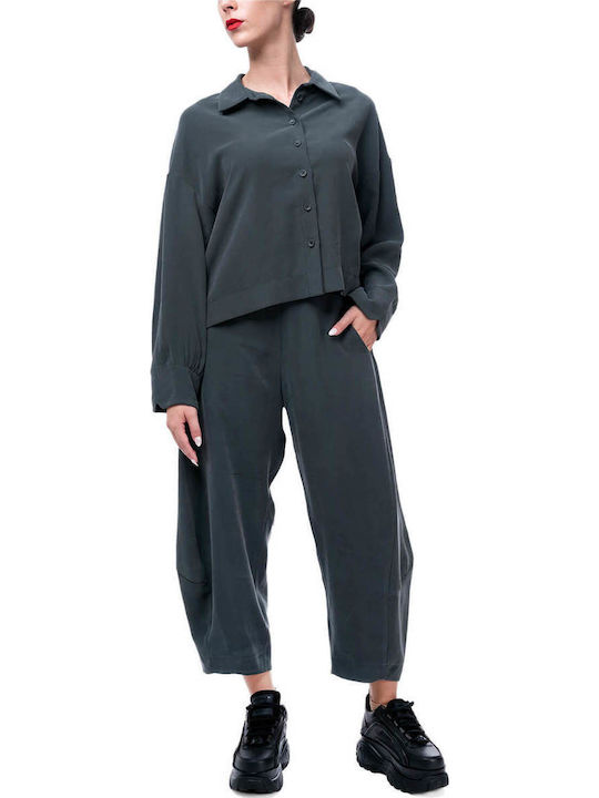 Moutaki Women's Fabric Trousers Green