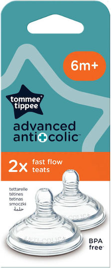 Tommee Tippee Tetine din Silicon de Flux Rapid pentru 6+ luni 2buc