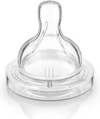 Philips Silicone Baby Bottle Teats Adjustable Flow for 3+ months 2pcs