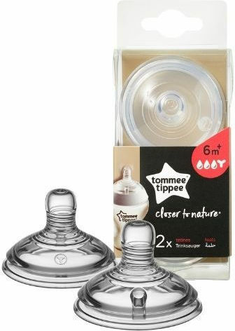 Tommee Tippee Closer To Nature Биберони от Силикон за 6+ месеца 2бр