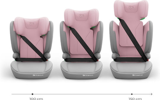 Kinderkraft I-Spark 2 Plus Столче за кола с висока облегалка i-Размер Розов