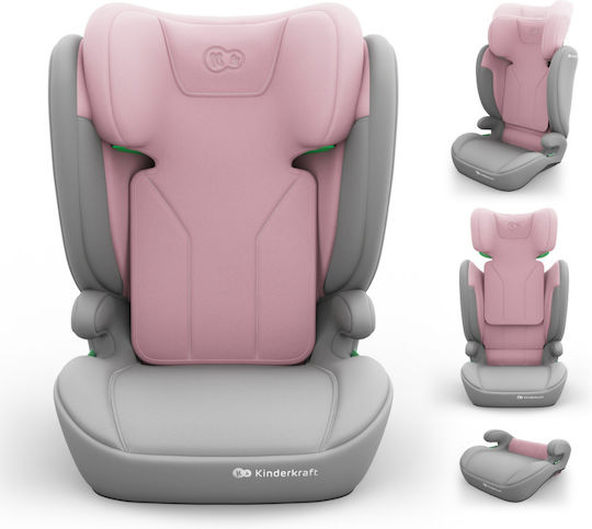 Kinderkraft I-Spark 2 Plus Столче за кола с висока облегалка i-Размер Розов