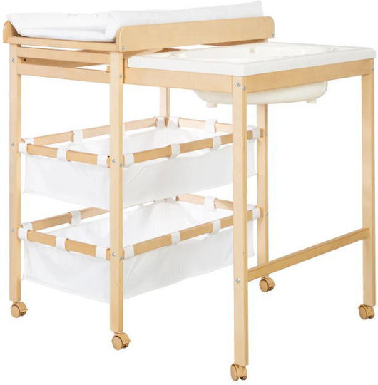 Polihome Baby Bath And Changing Table For Baby Carl White