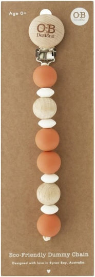 OB Designs OB Designs Schnullerclip aus Silikon Orange