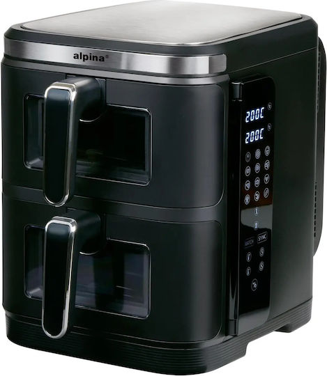 Alpina Air Fryer with Double Removable Container 11l Black
