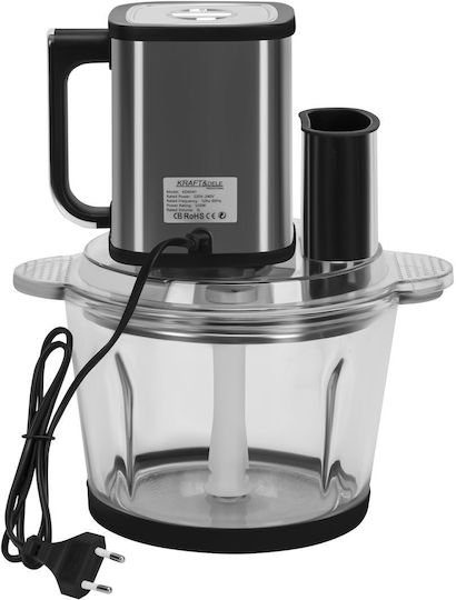 Kraft & Dele Mini Tocatoare 550W cu Recipient 3lt Gri