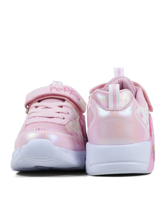 Pepa Kinder Sneaker mit Bügel- und Schleifenverschluss und Lichtern Rosa