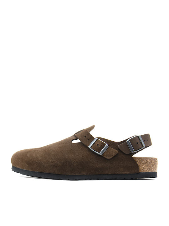 Leder Hausschuhe Damen Braun Regelmäßige Passform